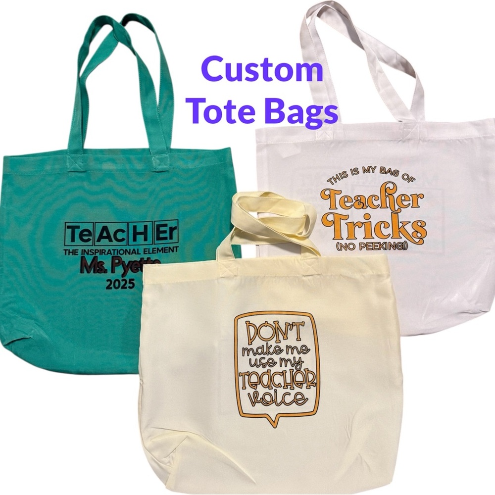 Teacher Gift Custom Teacher Tote bag Made to order can be personalized